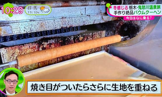 2月1日フジテレビ「ノンストップ!」バウムクーヘンいちご
